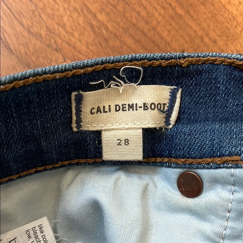 Madewell Cali Demi Boot Crop Women's Jeans Denim Back Seam 28 - Picture 3 of 7